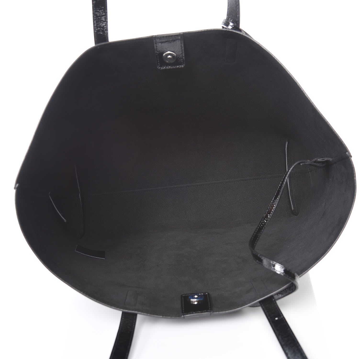 Saint Laurent Patent Calfskin Large Shopping Tote Black 5 of 7