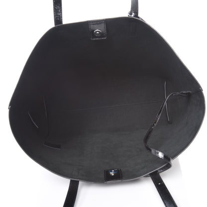 Saint Laurent Patent Calfskin Large Shopping Tote Black 5 of 7