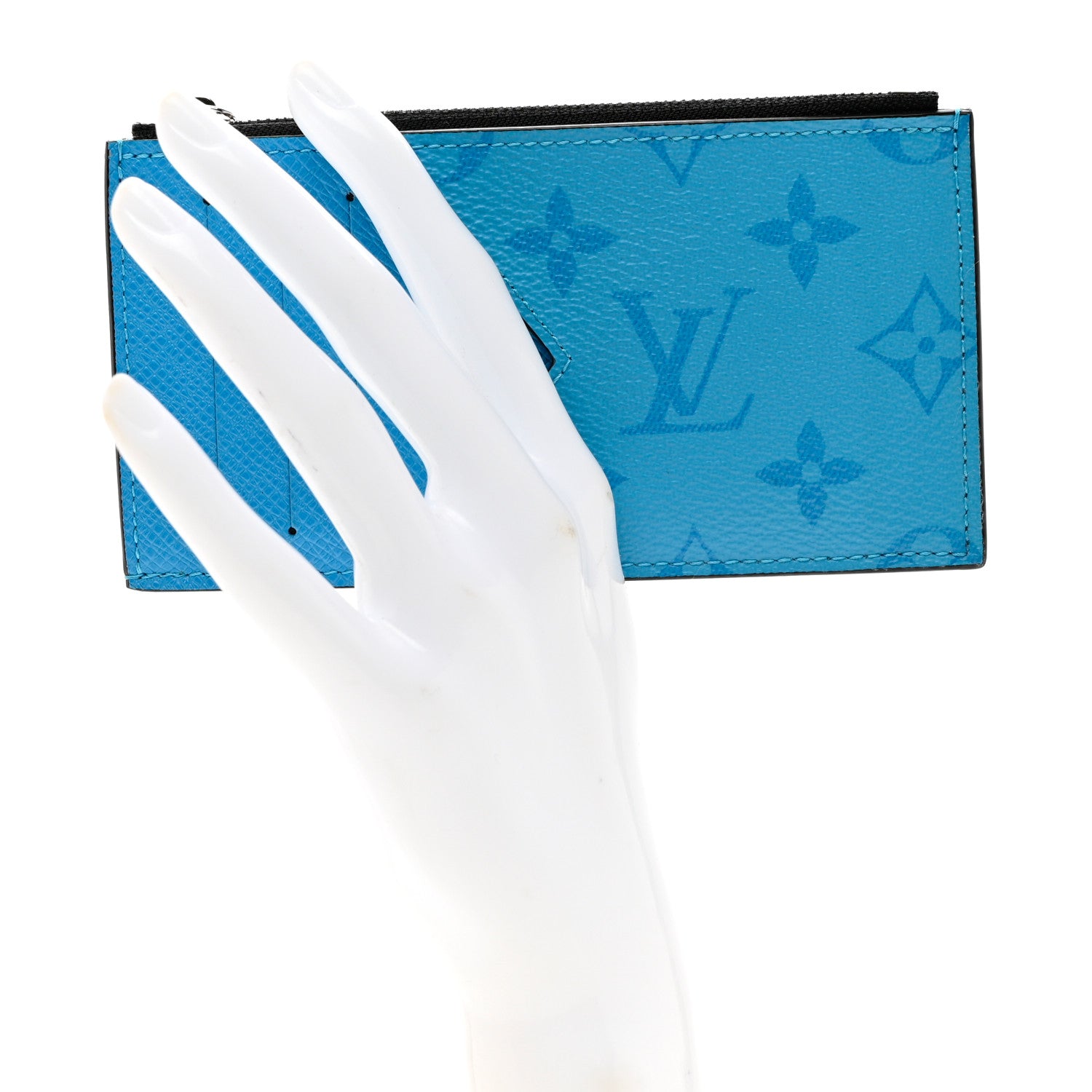 Louis Vuitton Taigarama Coin Card Holder Blue Lagoon 2 of 7