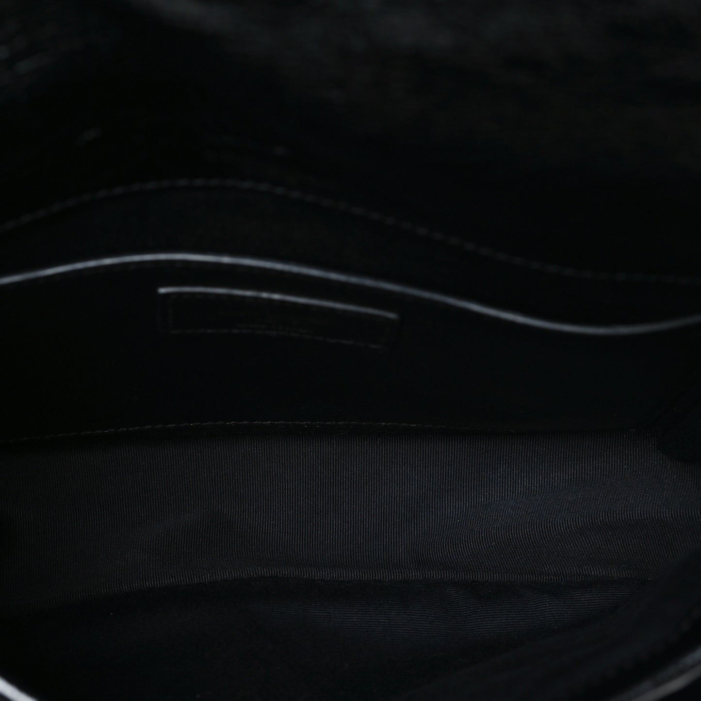 Crinkled Calfskin Matelasse Monogram Baby Niki Chain Satchel Black