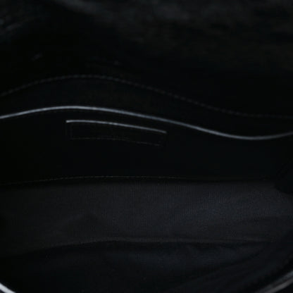 Saint Laurent Crinkled Calfskin Matelasse Monogram Baby Niki Chain Satchel Black 5 of 10