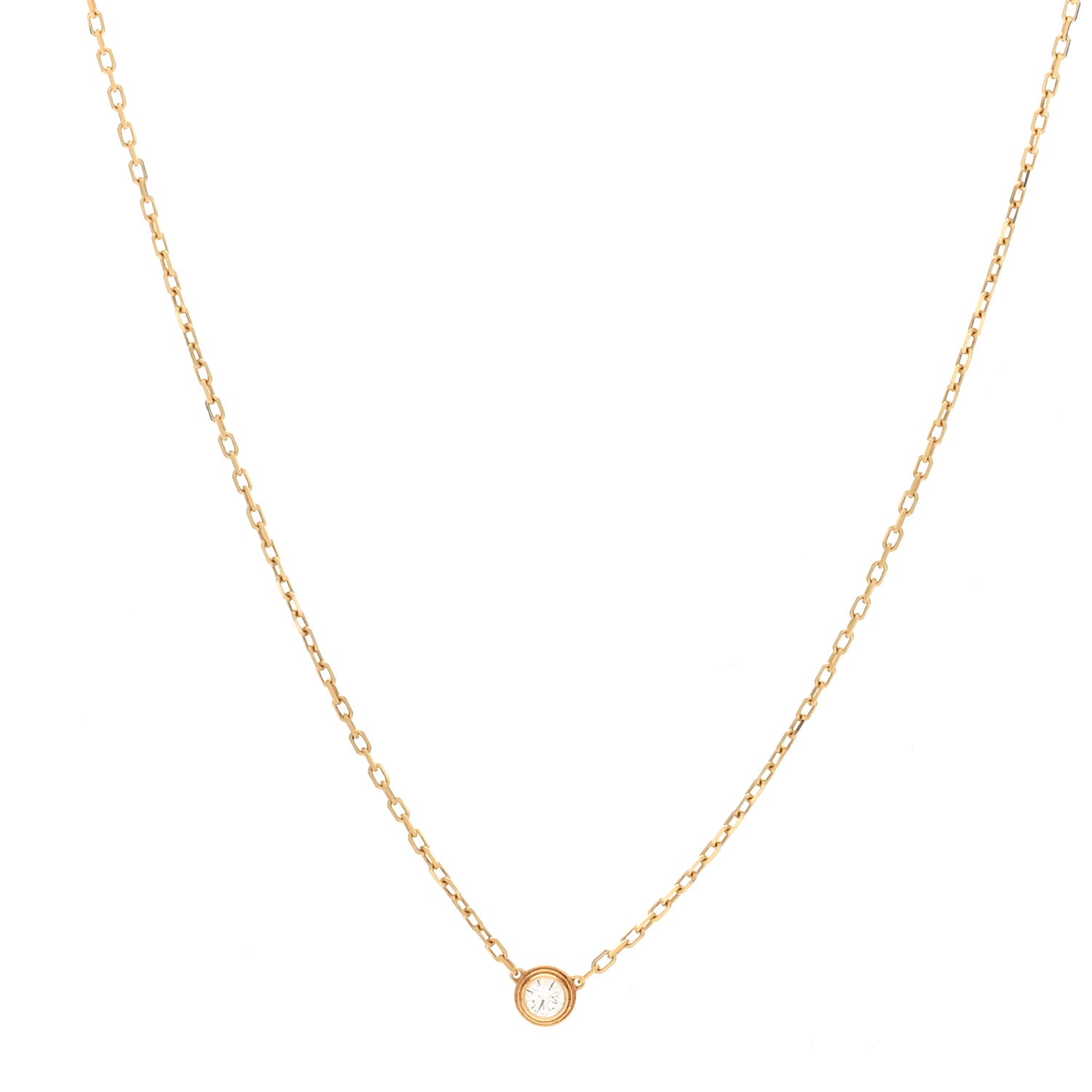 Cartier 18K Yellow Gold Diamond SM D'Amour Pendant Necklace 1 of 4