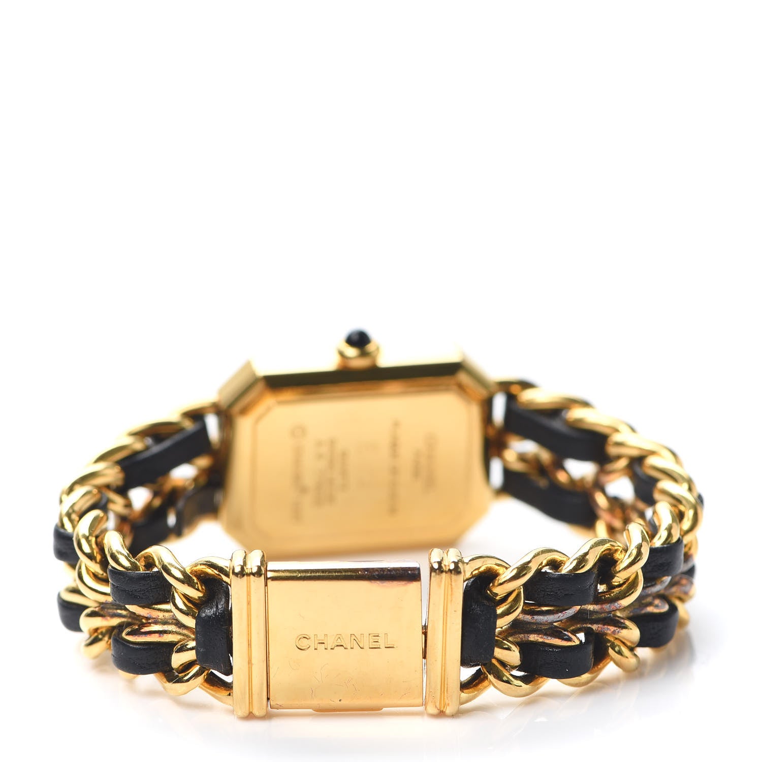 Chanel Stainless Steel Lambskin 20mm Chain Premiere Quartz Watch Gold S 3 of 6