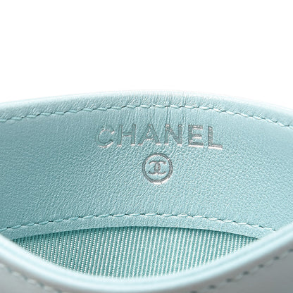 Chanel Lambskin Quilted Card Holder Light Blue 6 of 9