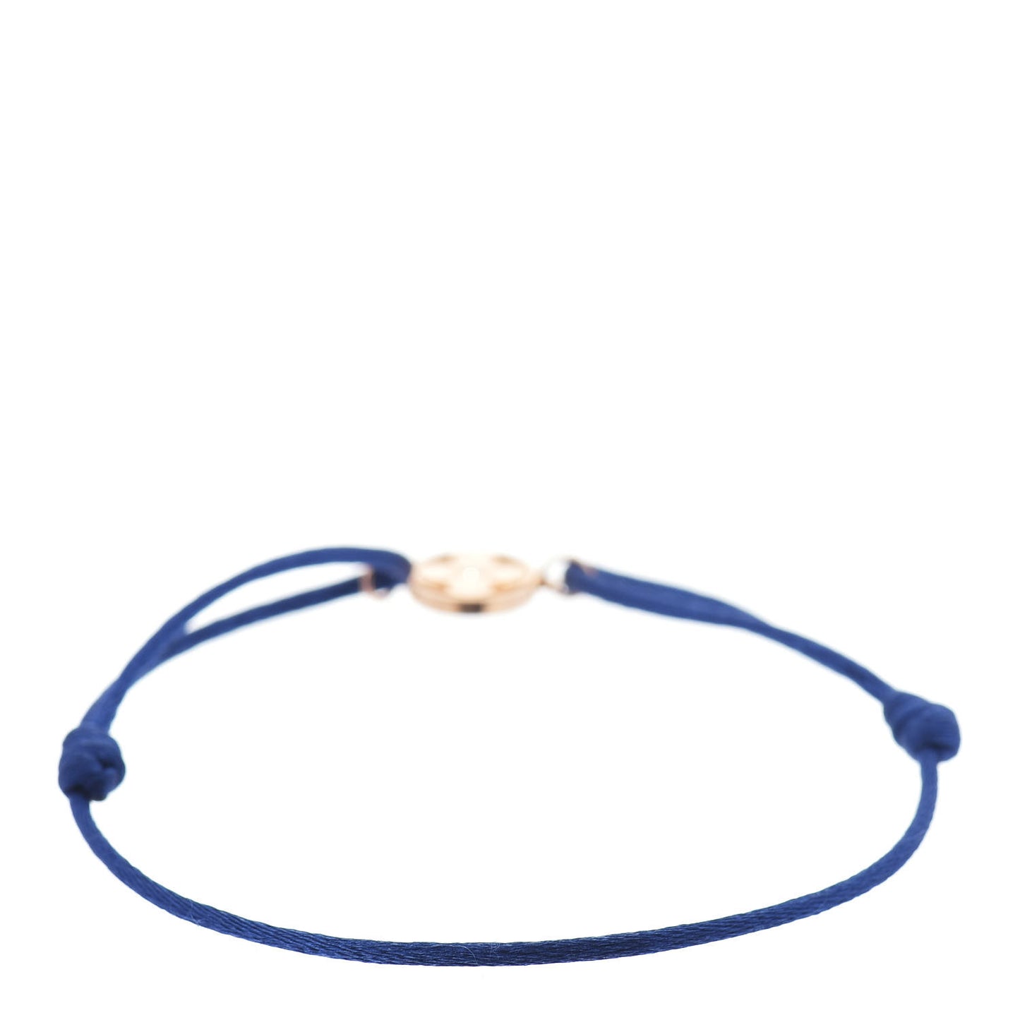 18K Pink Gold Diamond Idylle Blossom Sun Cord Bracelet Blue
