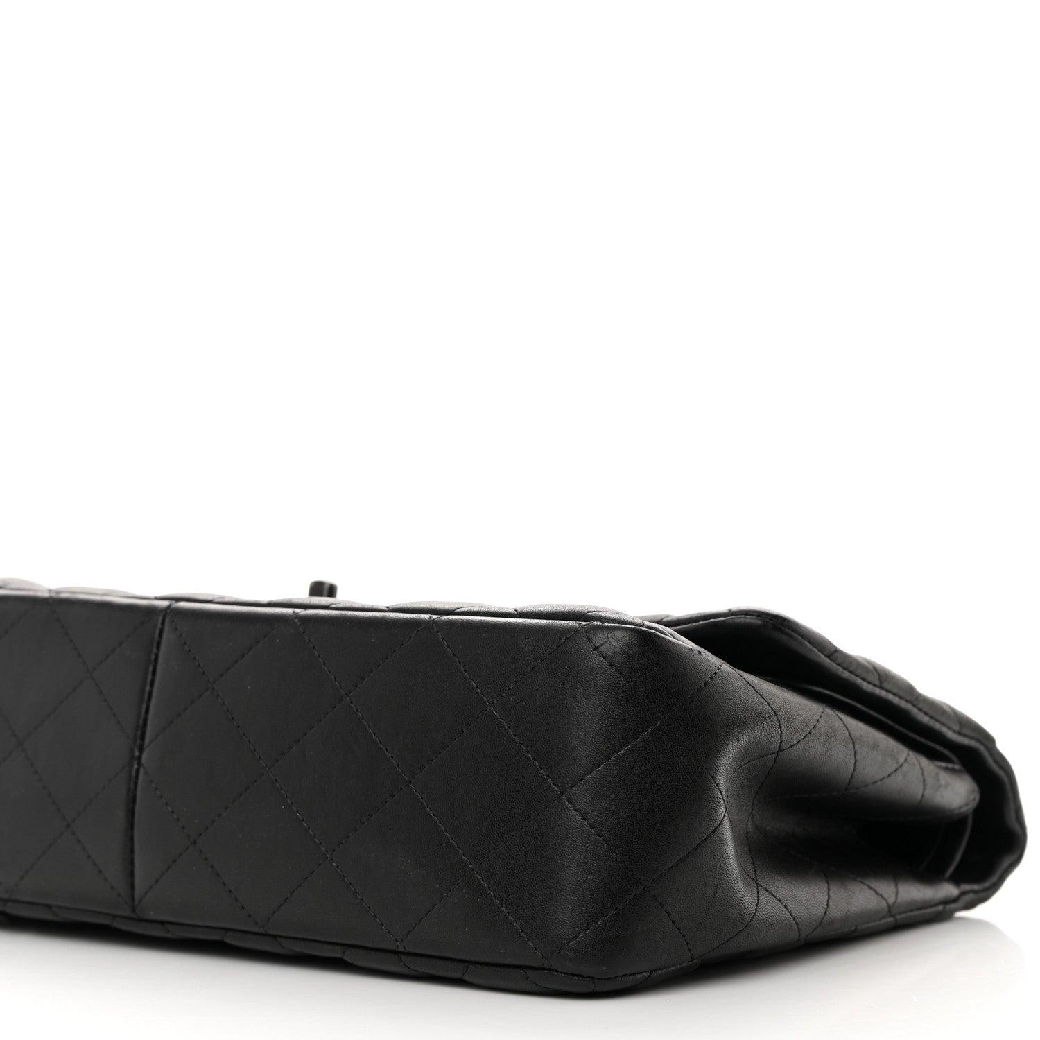 Chanel Lambskin Quilted Jumbo Double Flap So Black 10 of 14