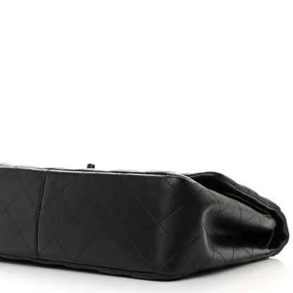 Chanel Lambskin Quilted Jumbo Double Flap So Black 10 of 14
