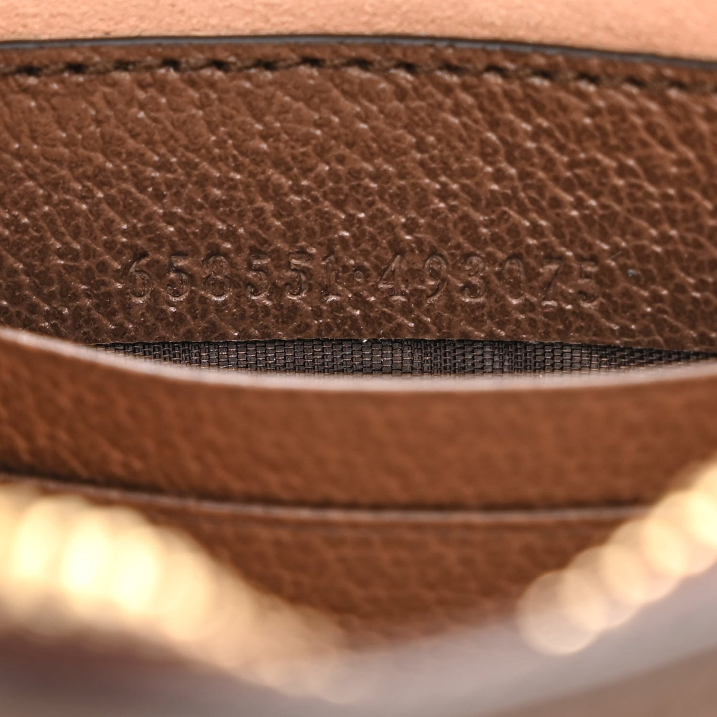 GG Supreme Monogram Textured Calfskin Web Mini Ophidia Half Moon Hobo Beige Ebony New Acero