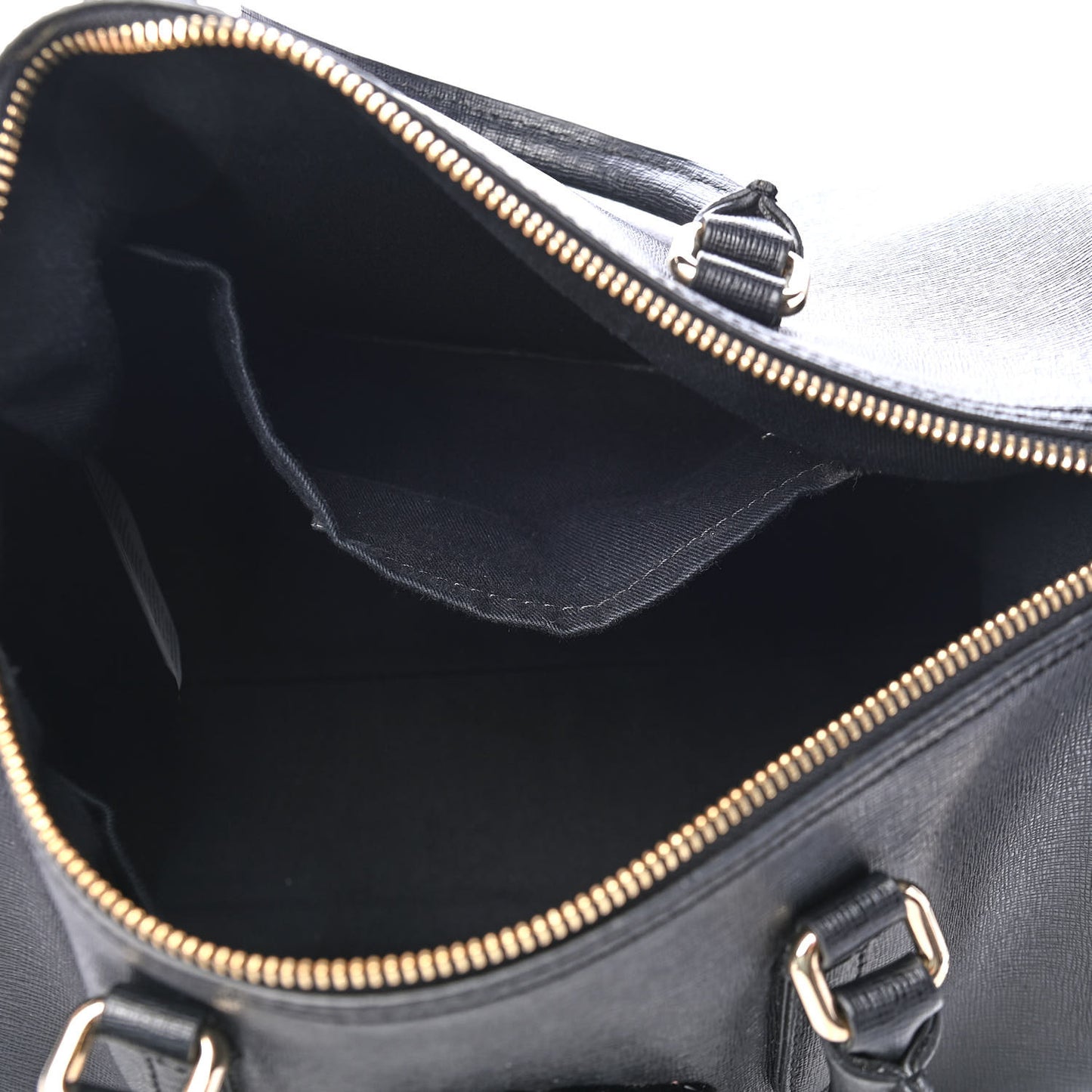 Saffiano Calfskin Palazzo Duffle Bag Black