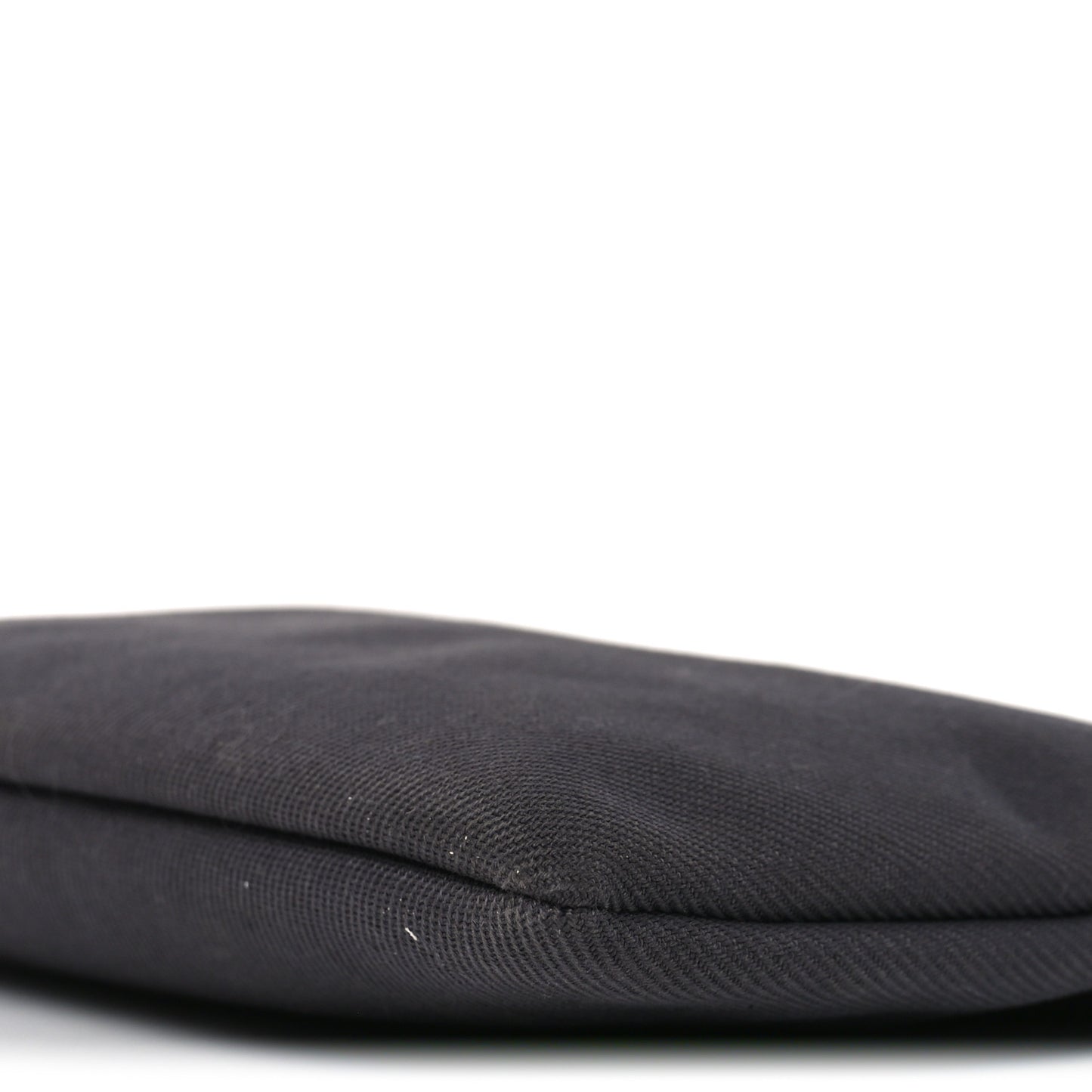 Linen Canvas Rive Gauche Zipped Pouch Black