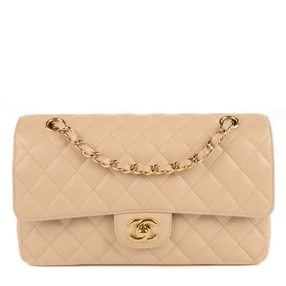 Chanel Caviar Quilted Medium Double Flap Beige Clair 1 of 8