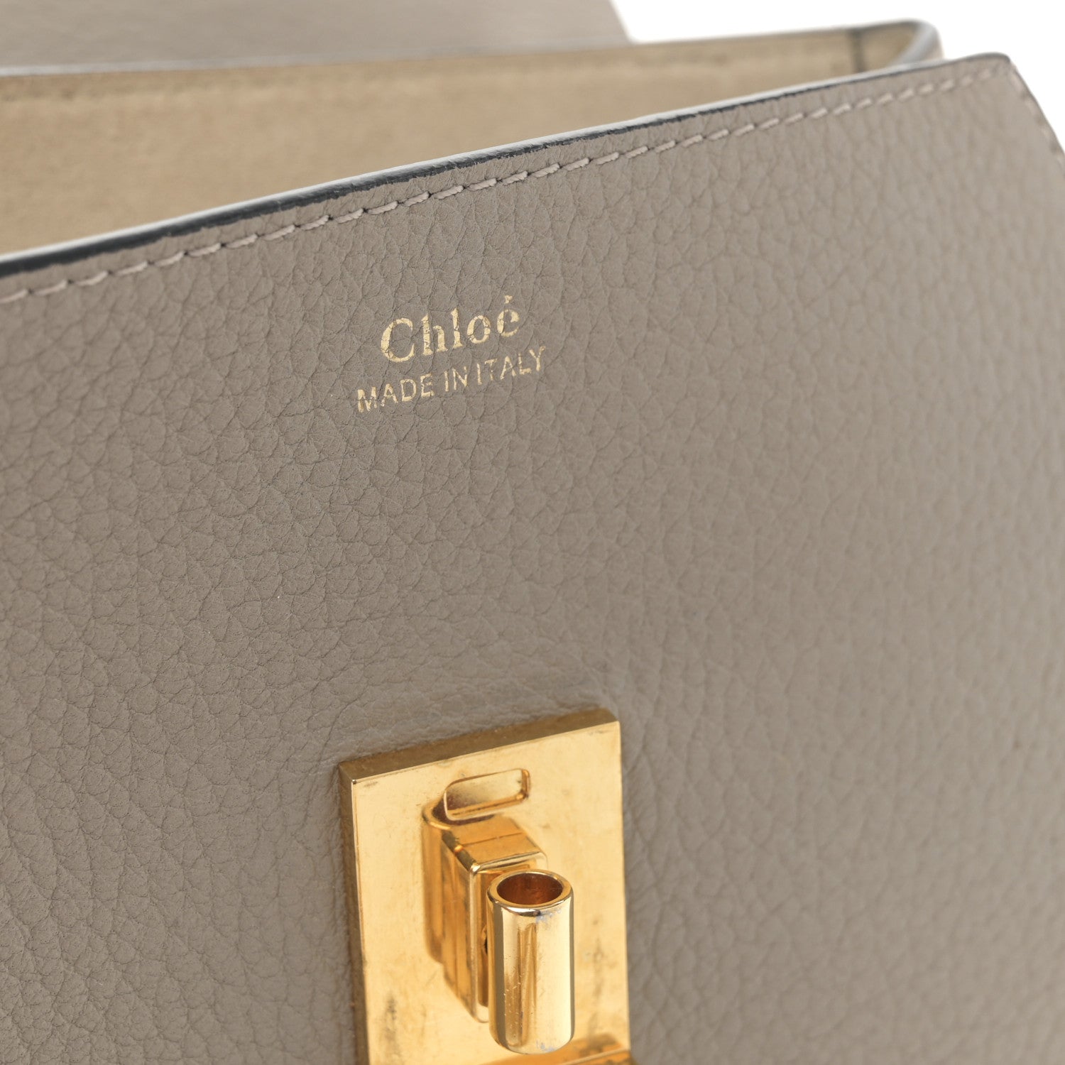 Chloe Grained Lambskin Mini Drew Shoulder Bag Motty Grey 6 of 10