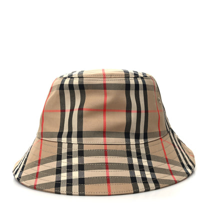 Burberry Technical Cotton Vintage Check Bucket Hat S Archive Beige 2 of 7