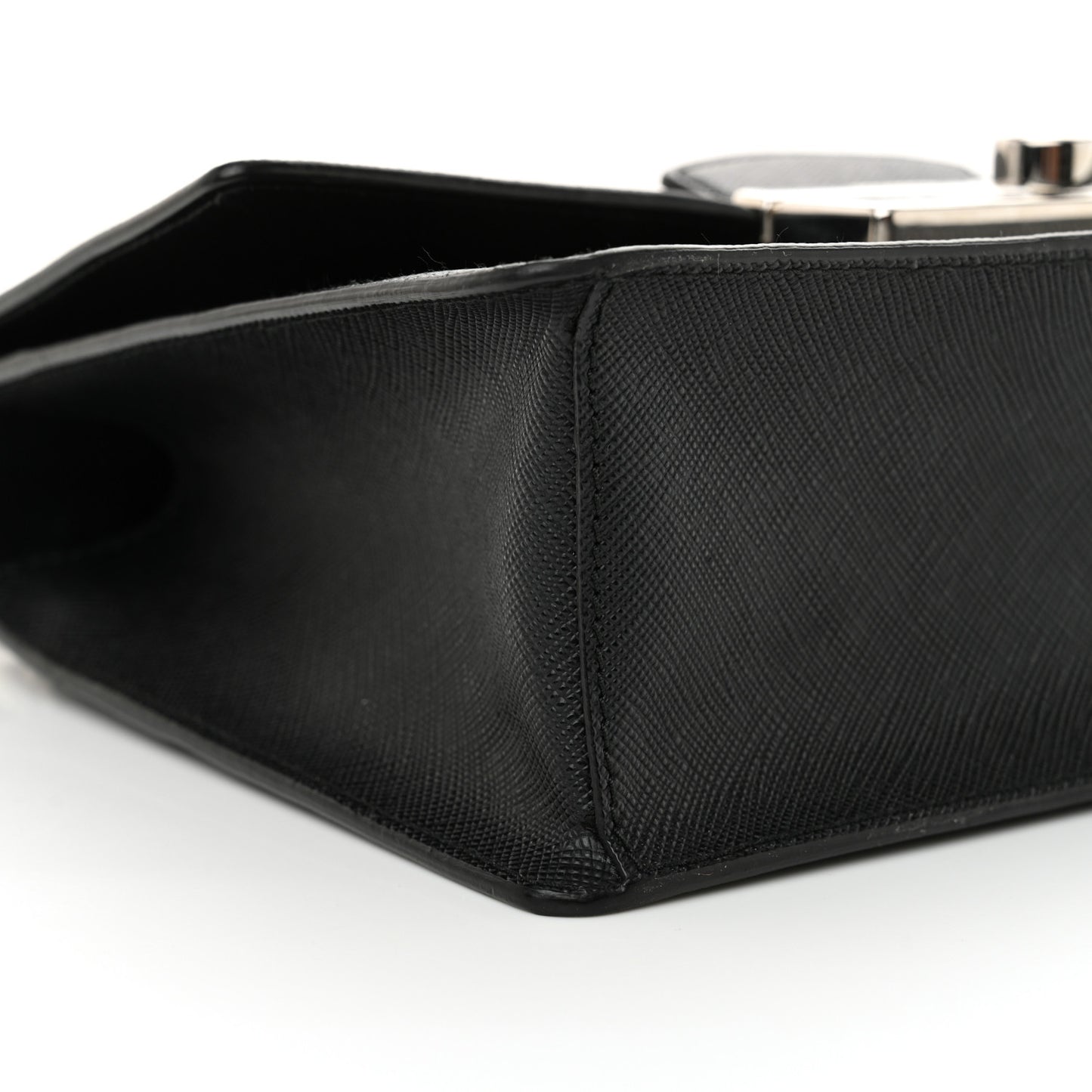 Saffiano Pattina Crossbody Bag Black
