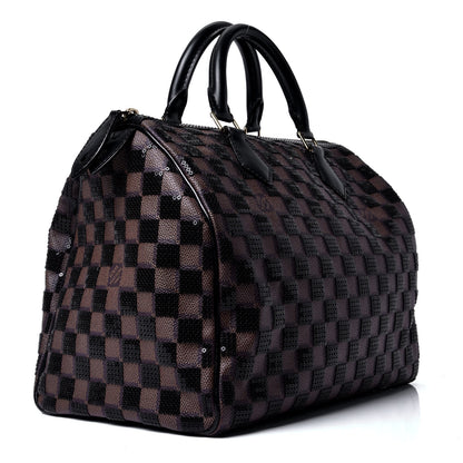 Louis Vuitton Damier Paillettes Speedy 30 Black 2 of 4