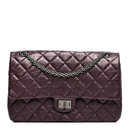 Chanel Metallic Aged Calfskin Quilted 2.55 Reissue 226 Flap Purple 1 of 10