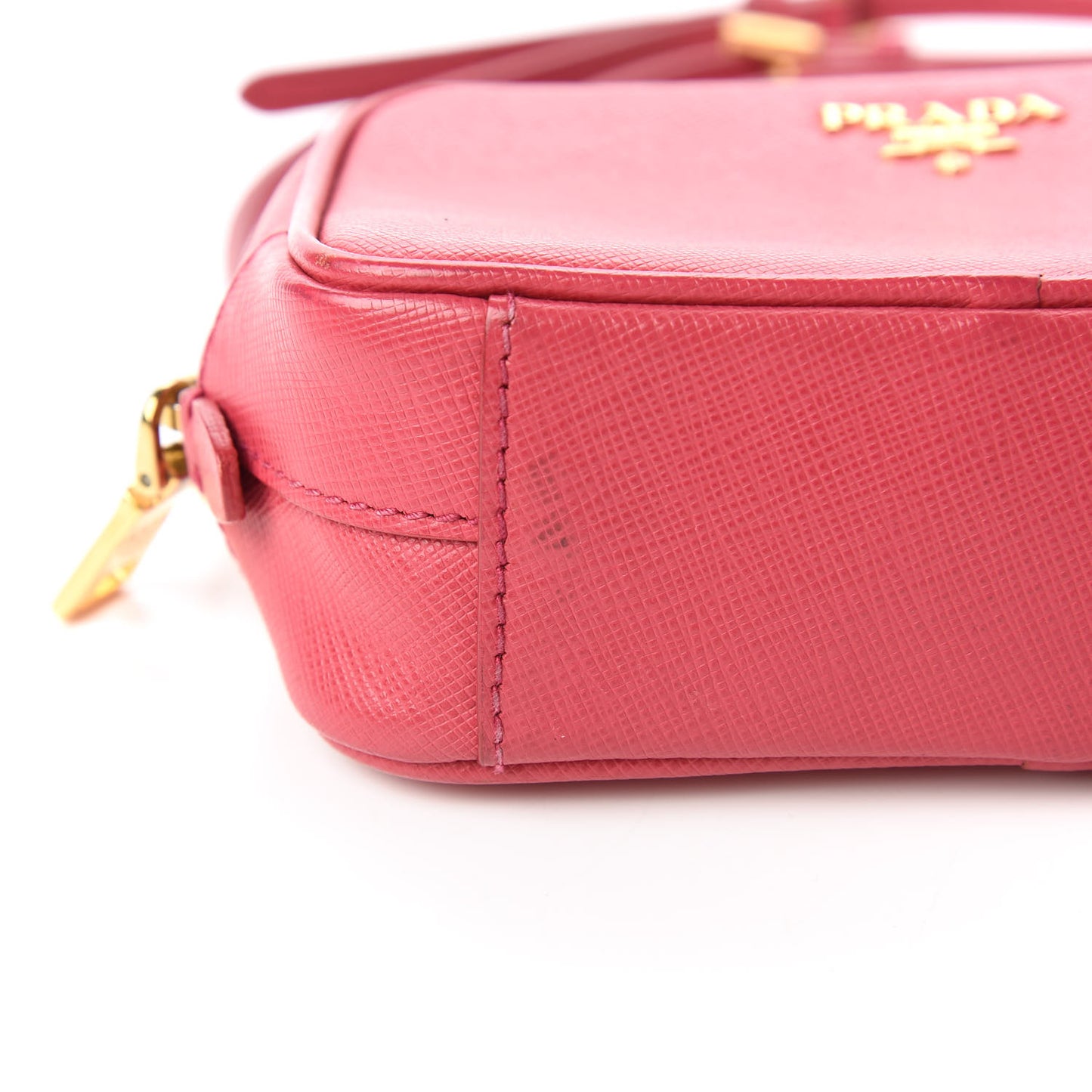 Saffiano Mini Camera Crossbody Bag Peonia