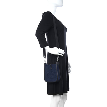 Hermes Swift Sangle Wooly Evelyne TPM Bleu Nuit Black 2 of 11