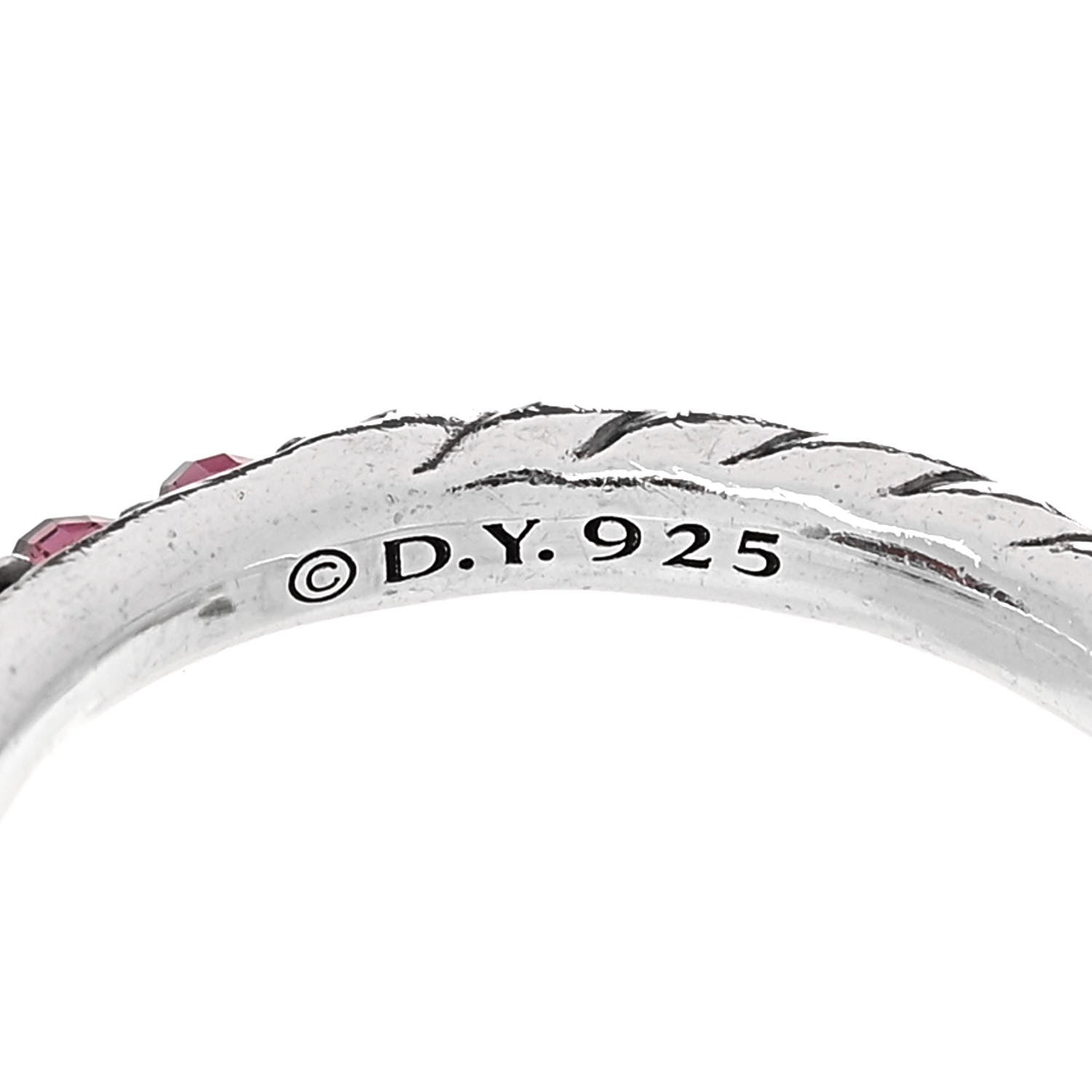 David Yurman Sterling Silver Rhodolite Garnet Cable Berries Ring 52 6 6 of 7