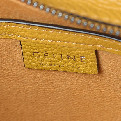 Celine Drummed Calfskin Nano Luggage Ocre 8 of 18