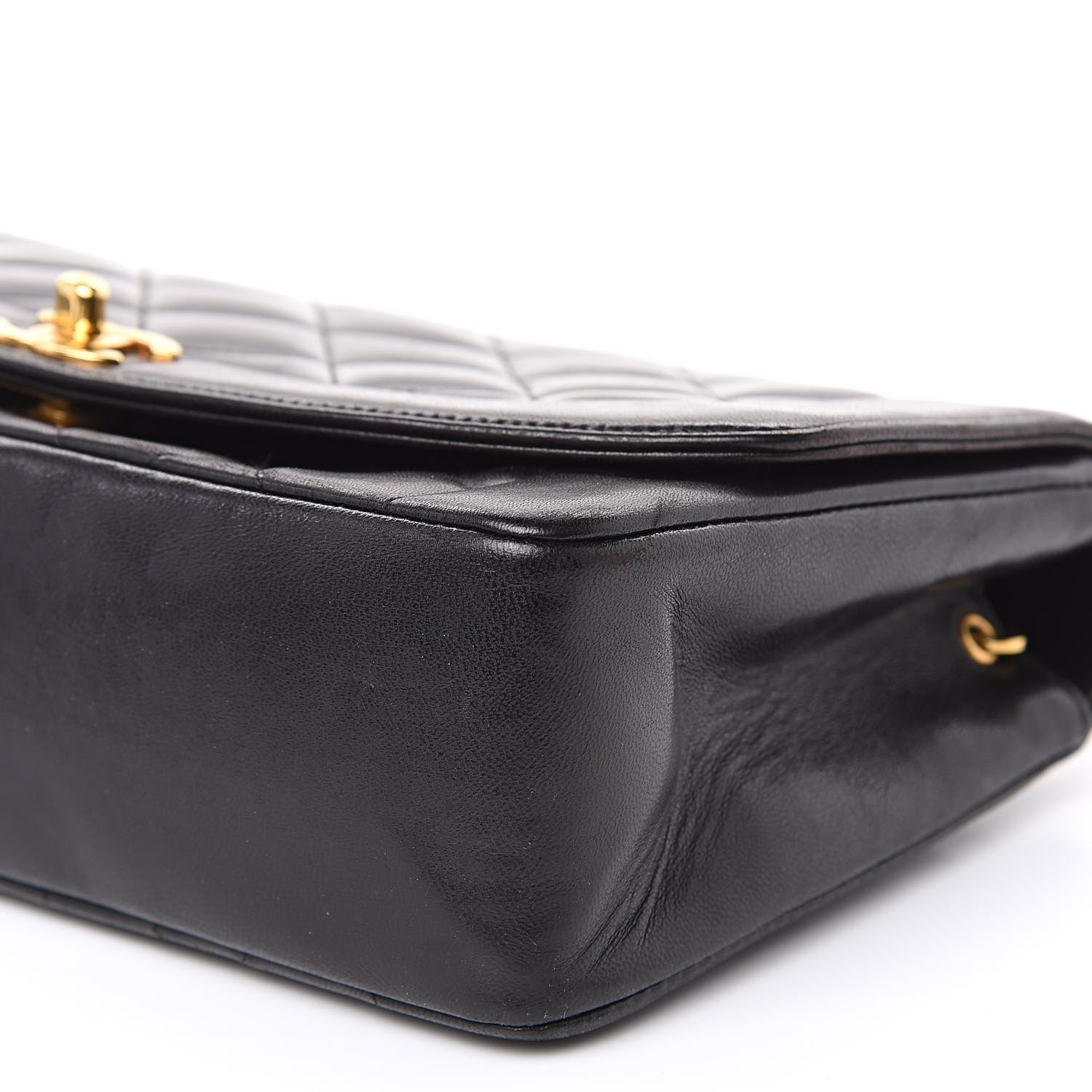 Chanel Lambskin Quilted Medium Single Flap Black 10 of 18