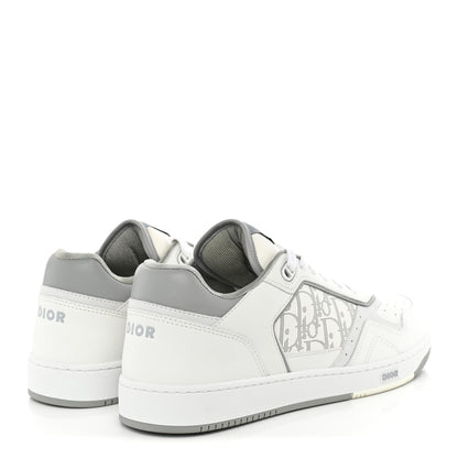 Christian Dior Smooth Calfskin Oblique Galaxy Perforated Mens B27 Low Top Sneakers 44 White Grey 3 of 10