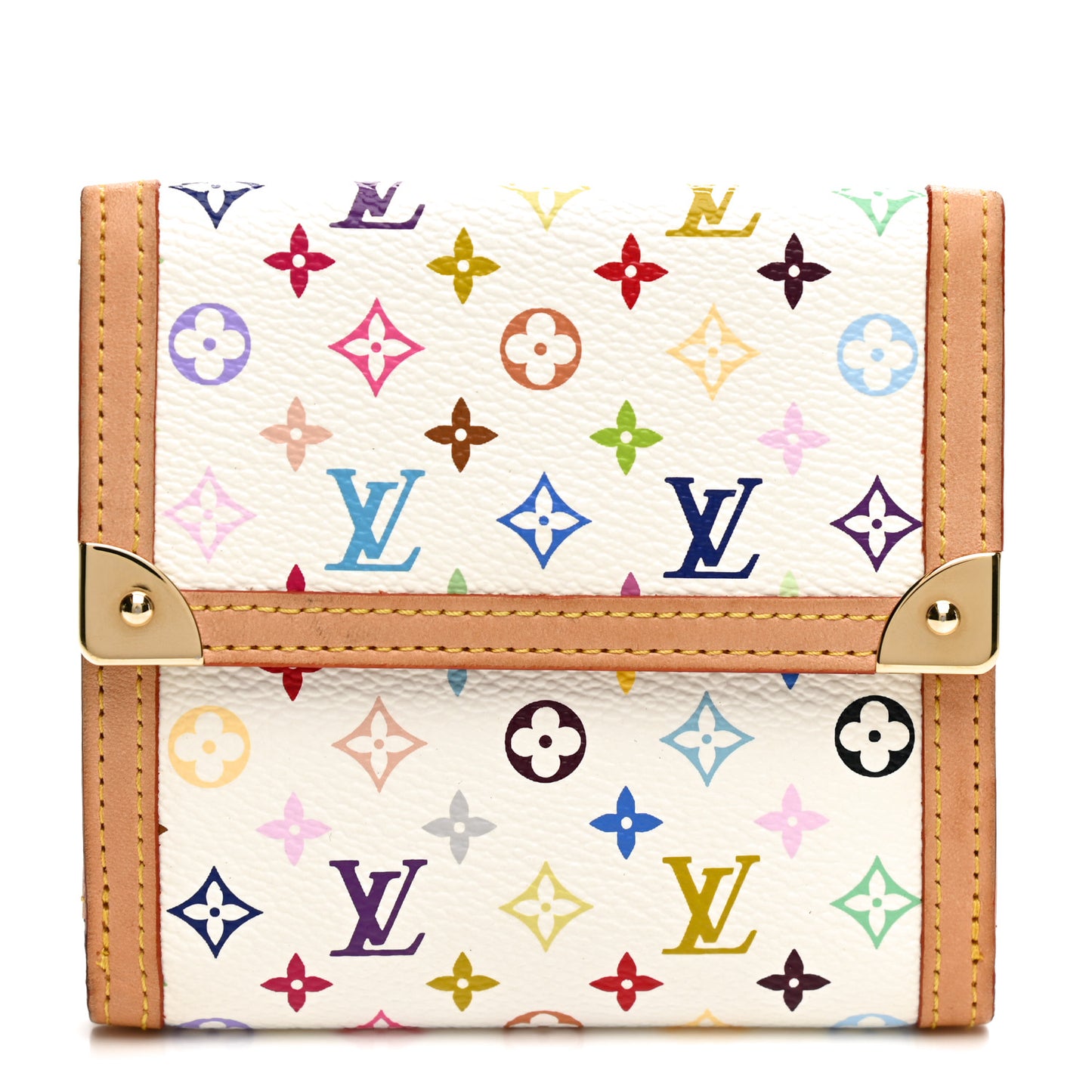 Monogram Multicolor Porte-Monnaie Billets Wallet White