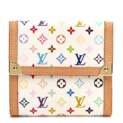 Louis Vuitton Monogram Multicolor Porte-Monnaie Billets Wallet White 1 of 8