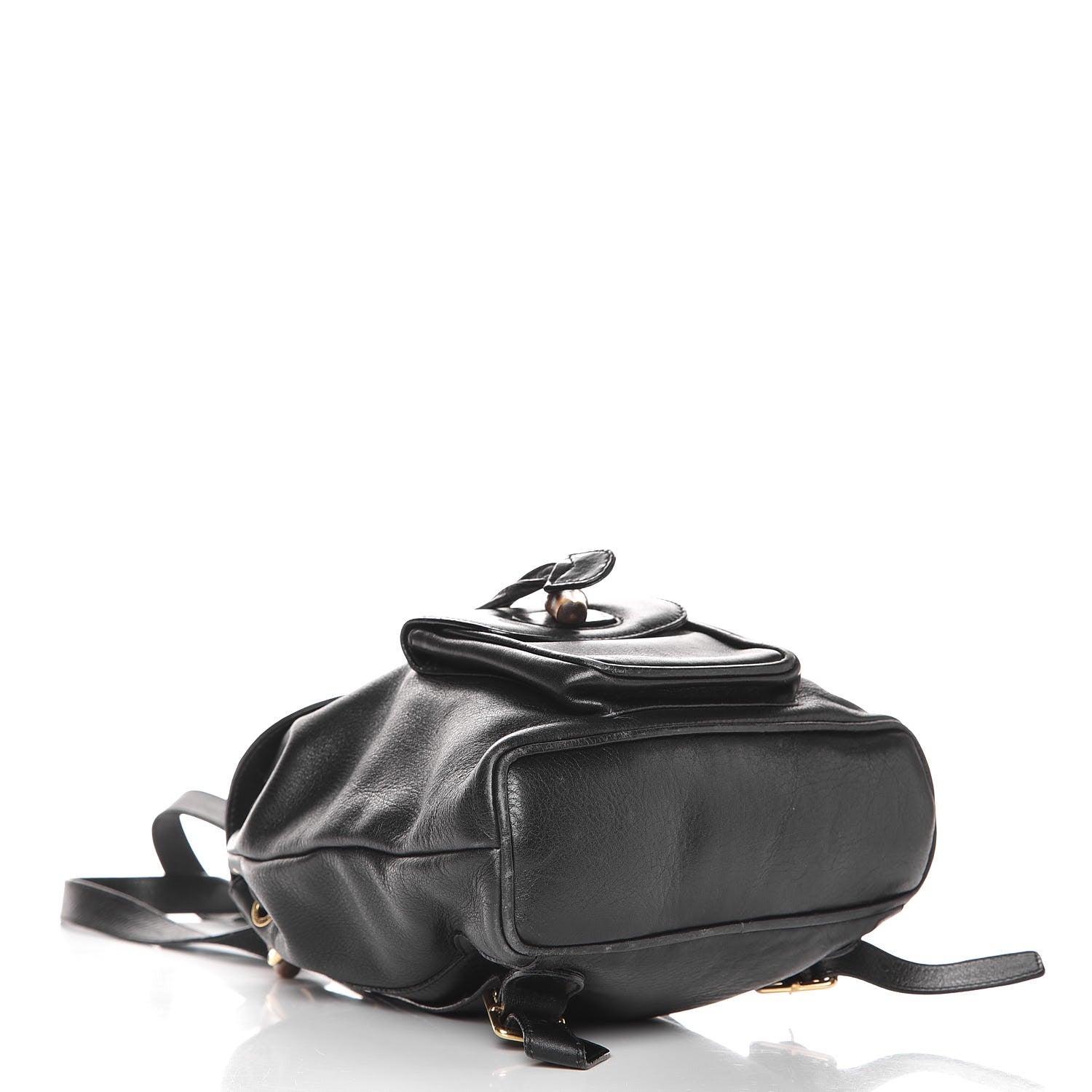 Gucci Calfskin Bamboo Backpack Black 4 of 13