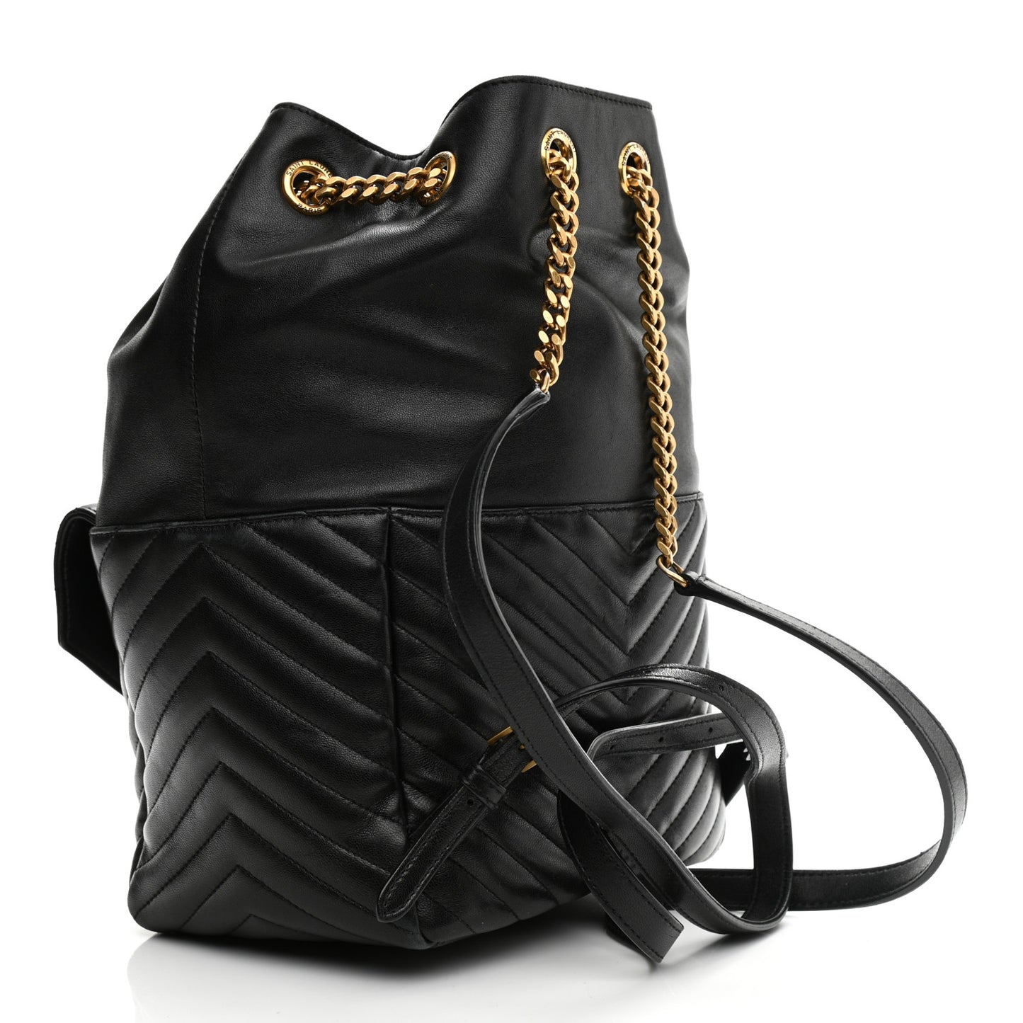 Lambskin Matelasse Monogram Joe Backpack Black