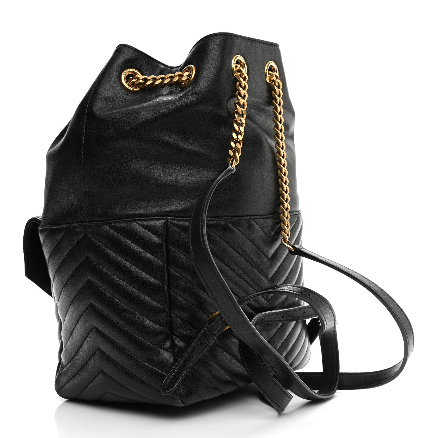 Saint Laurent Lambskin Matelasse Monogram Joe Backpack Black 3 of 8