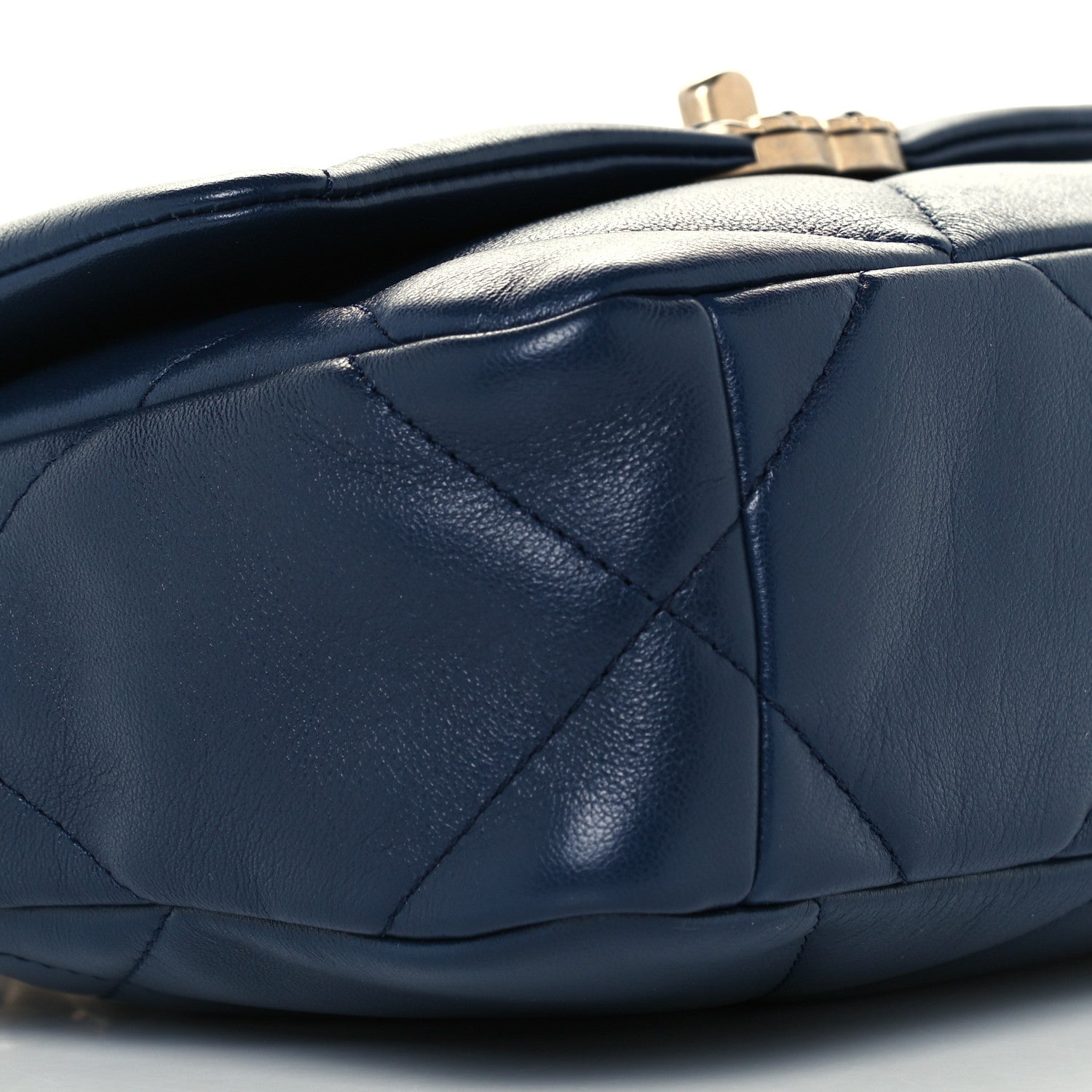 Chanel Lambskin Quilted Medium Chanel 19 Flap Navy Blue 9 of 11