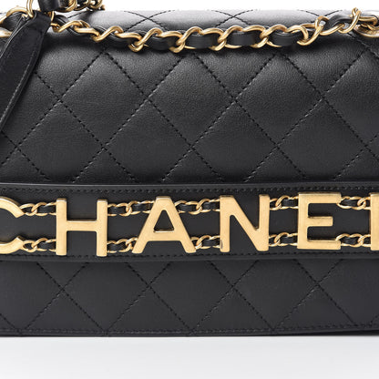 Chanel Calfskin Quilted Enchained Flap Black 8 of 11