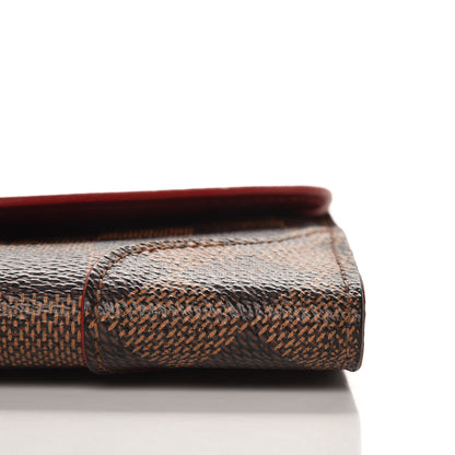 Louis Vuitton Damier Ebene Caissa Wallet Cherry 10 of 10