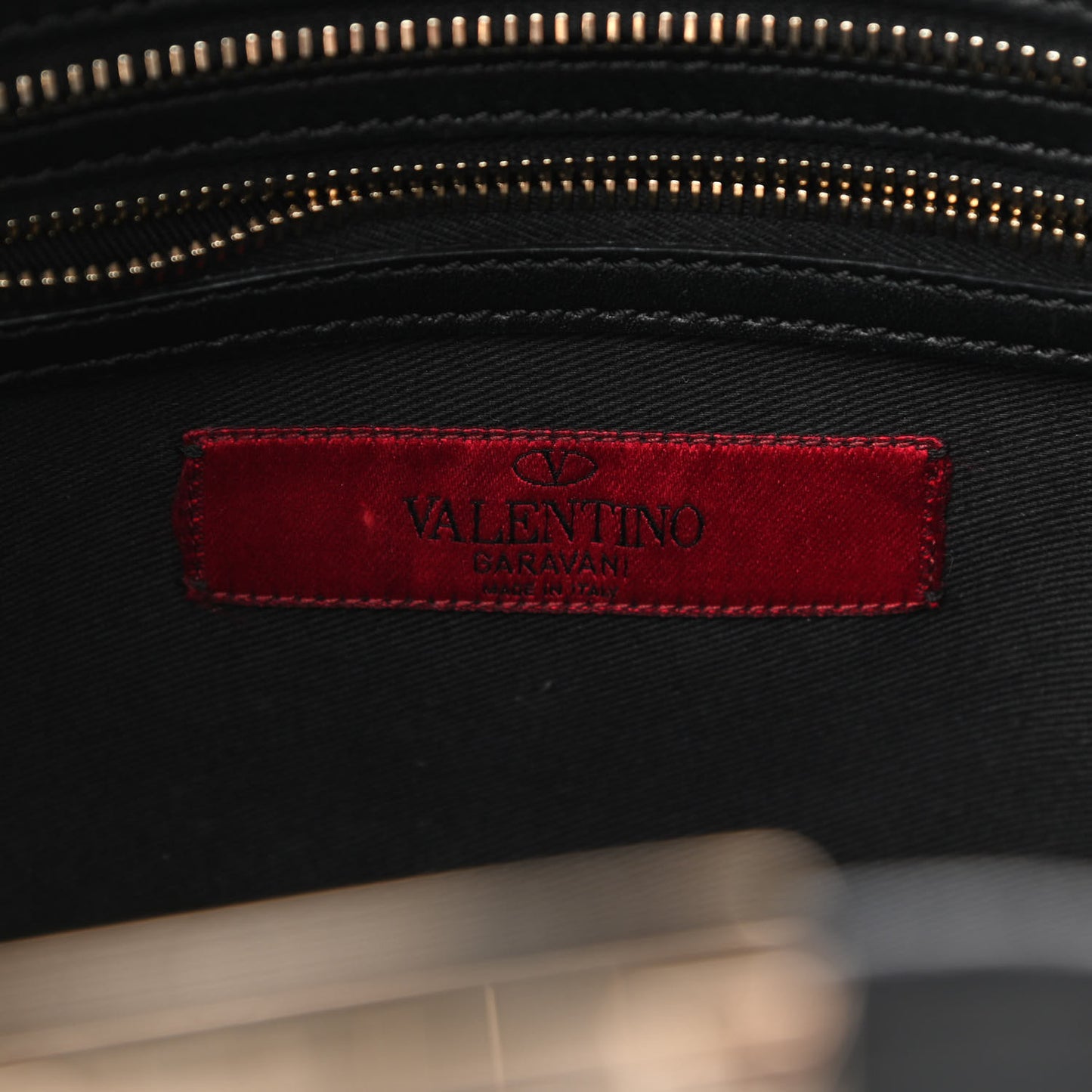 Vitello Small Rockstud Double Handle Tote Black