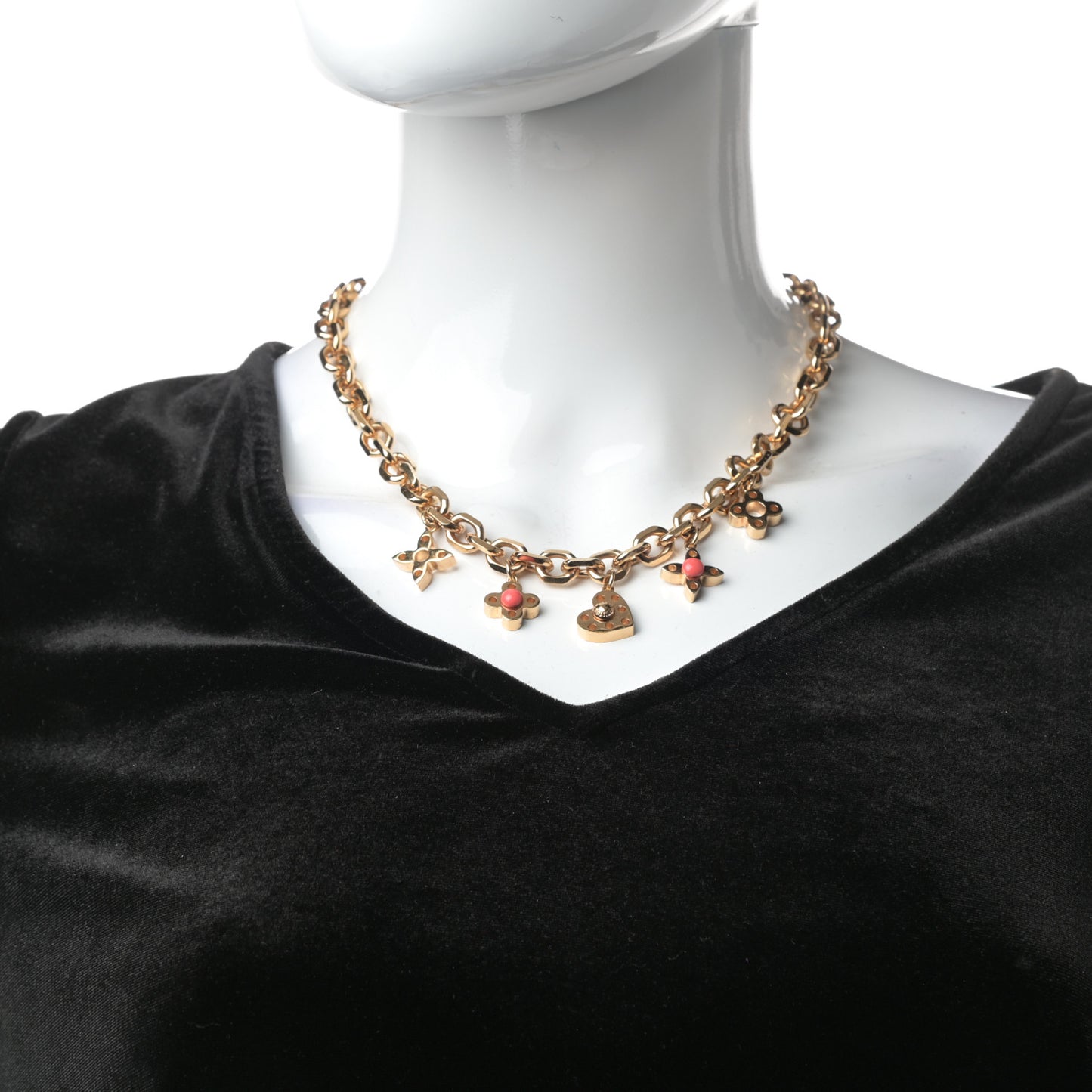 Monogram Hide and Seek Necklace Gold