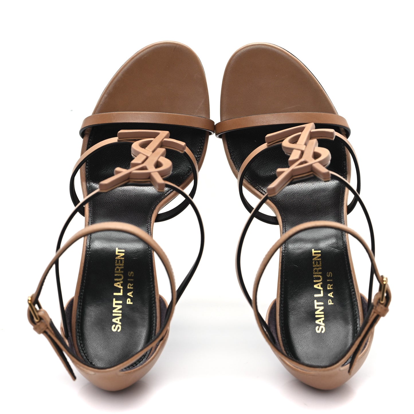 Calfskin Cassandra 100 Sandals 38 Gold Brown