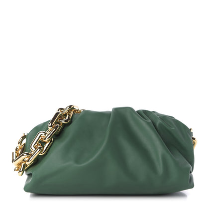 Bottega Veneta Calfskin The Pouch Chain Racing Green 1 of 9