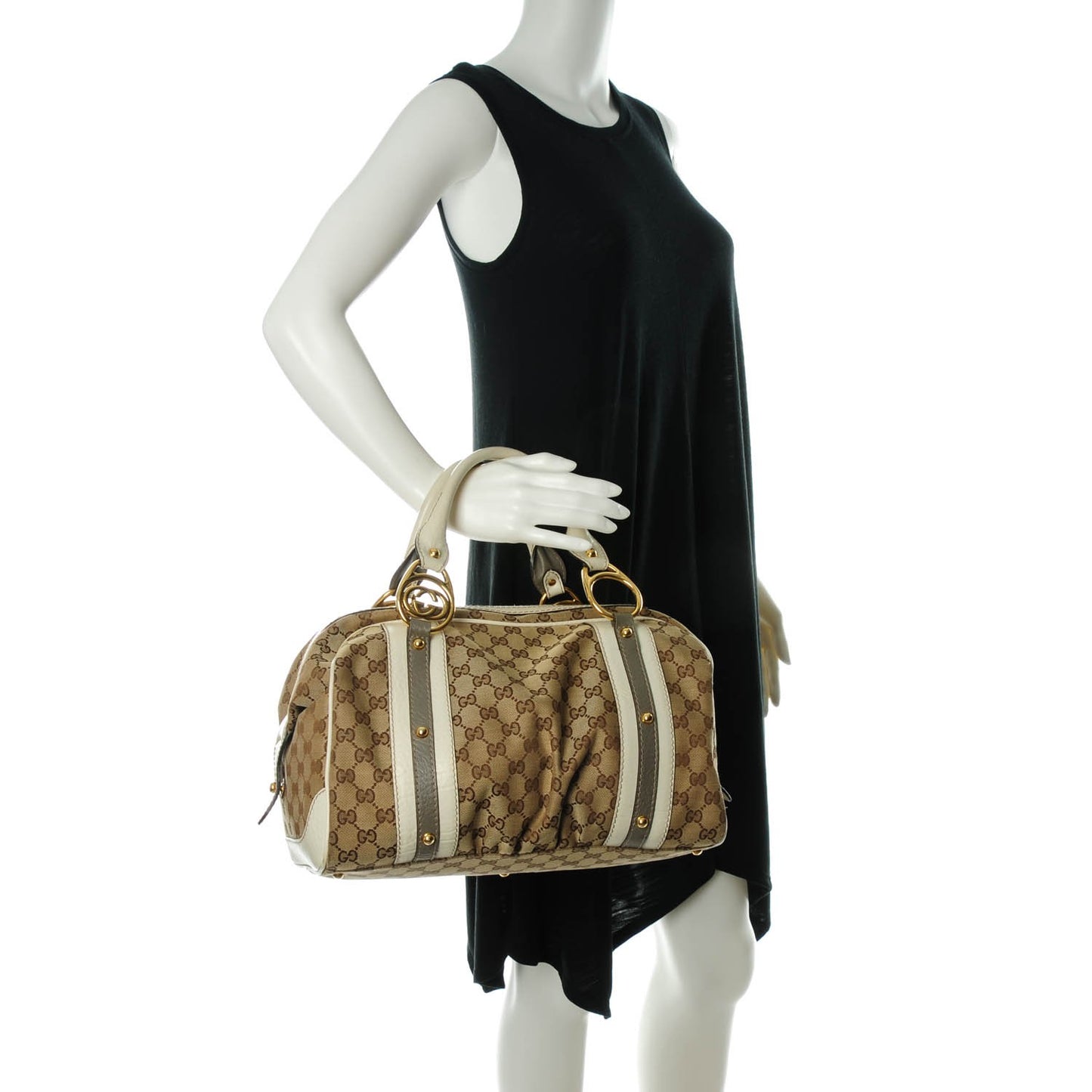 Monogram Medium Interlocking Boston Off White