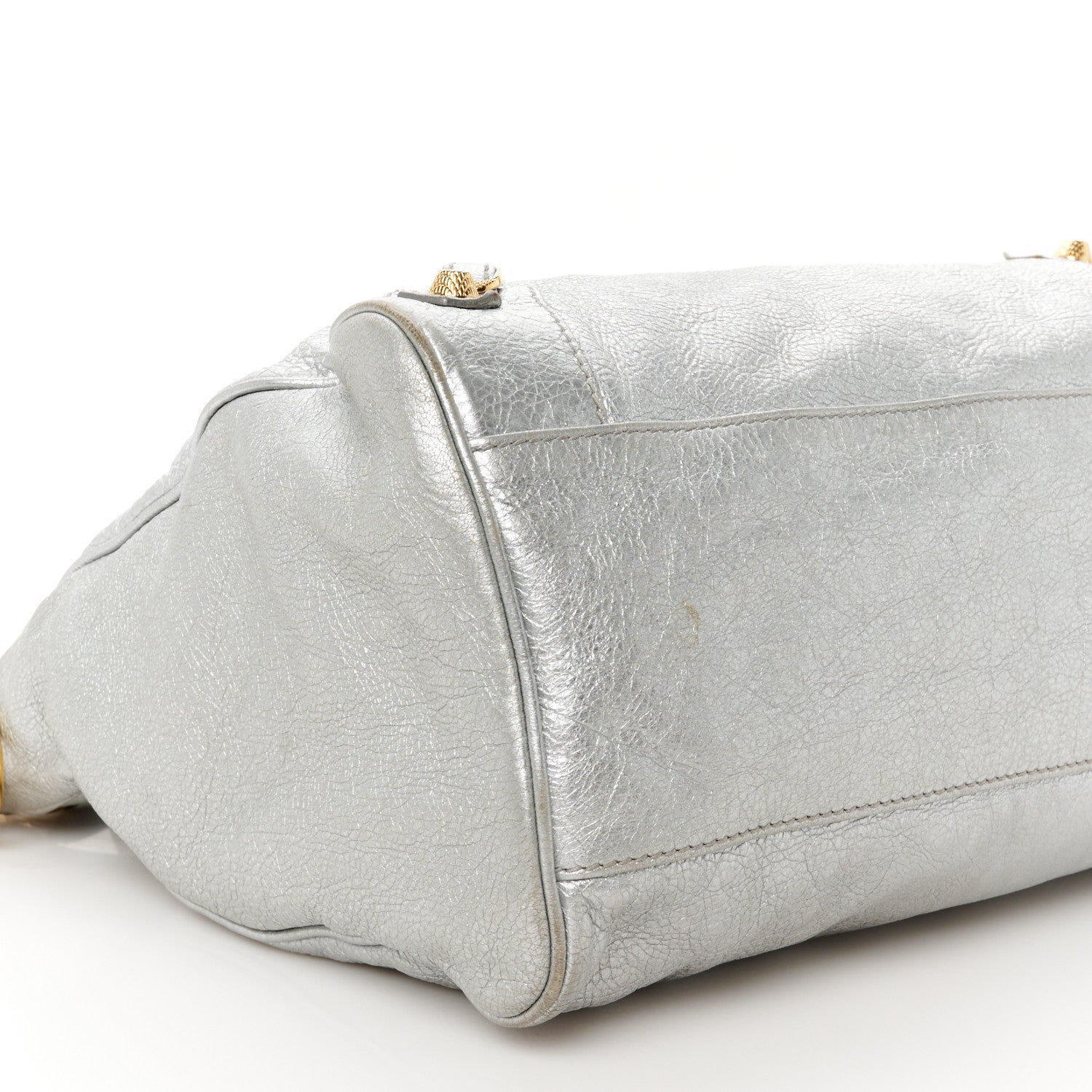 Balenciaga Metallic Agneau Giant 12 Gold Hardware Velo Gris Aluminum 10 of 12