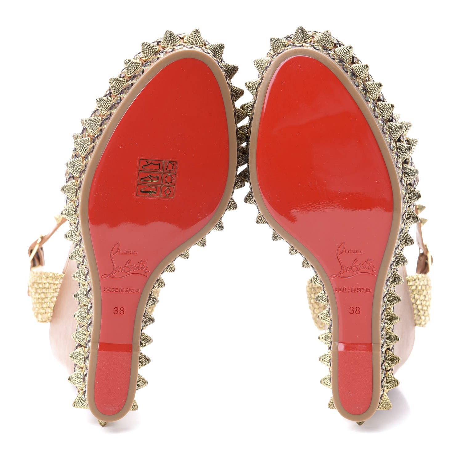 Christian Louboutin Calfskin Cordorella 110 Wedge Sandals 38 Version Cuoio 7 of 7