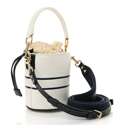 Christian Dior Calfskin Micro Dior Vibe Bucket White Blue 3 of 11