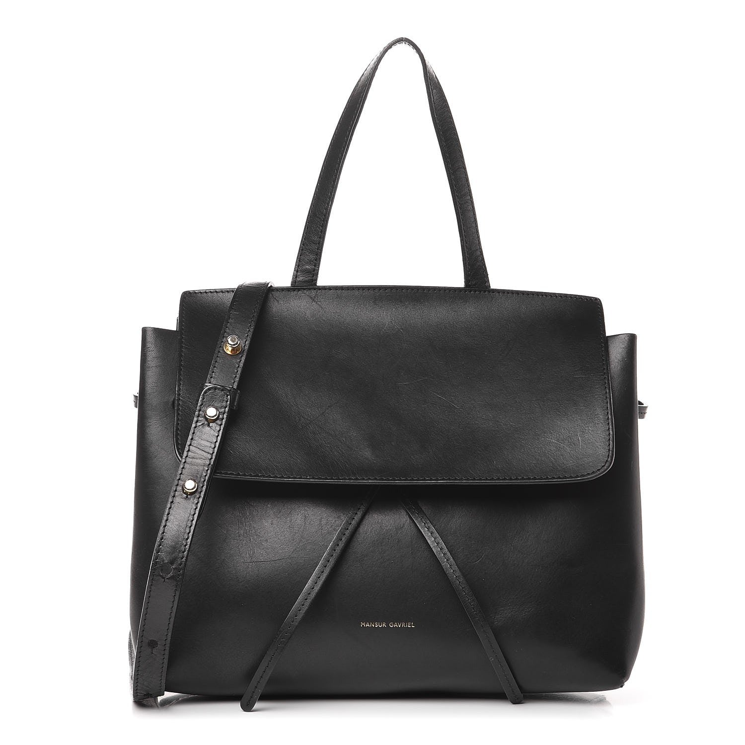 Mansur Gavriel Calfskin Mini Lady Bag Black Flamma 1 of 16