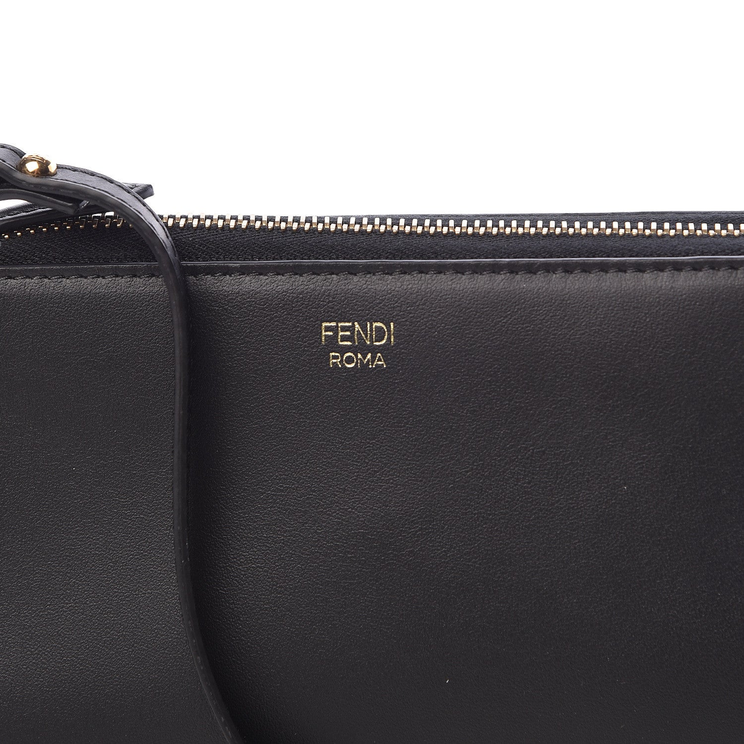 Fendi Vitello Baltico Mini Pouch Crossbody Pouch Black 10 of 11