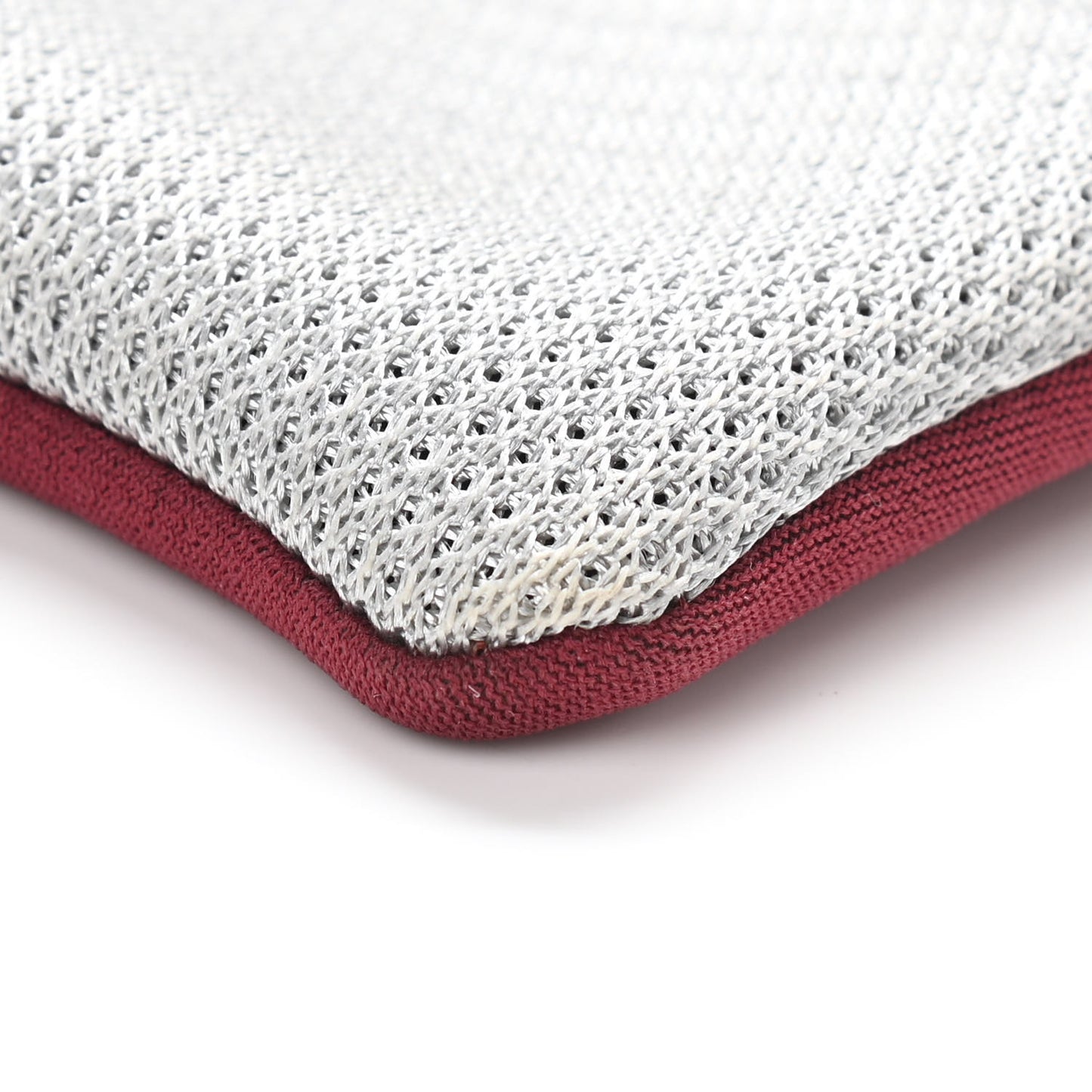 Neoprene Mesh Pouch Burgundy Silver