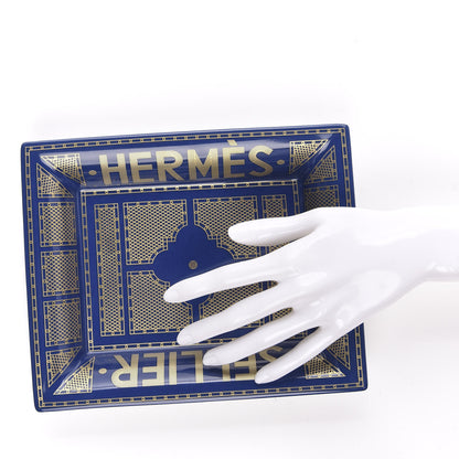 Hermes Porcelain Sellier Change Tray Bleu Roi 2 of 5
