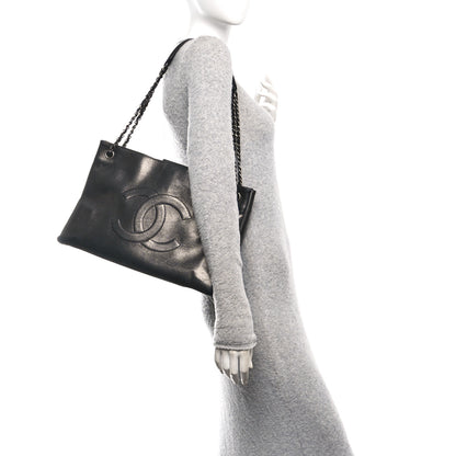 Chanel Iridescent Calfskin CC East West Shopping Tote Black 2 of 10
