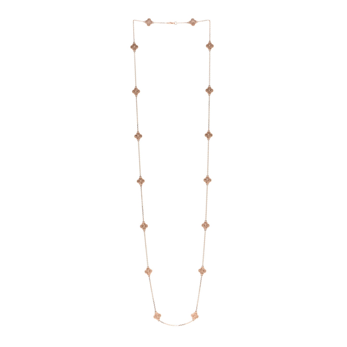 18K Rose Gold 16 Motifs Sweet Alhambra Necklace