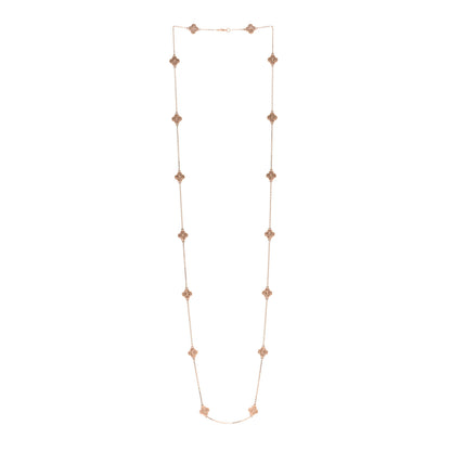 Van Cleef & Arpels 18K Rose Gold 16 Motifs Sweet Alhambra Necklace 3 of 6