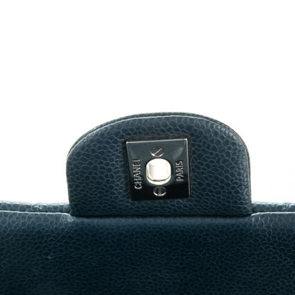Chanel Caviar Quilted Clutch With Chain Flap Blue 5 of 8